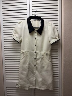 b+ab contrast trimmed short sleeve minidress size S
